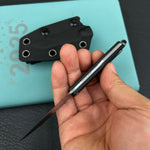 KUBEY knife KU450A YAG Fixed Blade Knife Black G10 Handle 2.4" Beadblast 14C28N Fixed  Knife