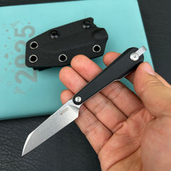 Kubey KNIVES KU450A YAG Fixed Blade Knife Black G10 Handle 2.4" Beadblast 14C28N Fixed  Knife