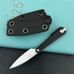 Kubey KNIVES KU452A YAG Fixed Blade Knife Black G10 Handle 2.44" Beadblast 14C28N Fixed  Knife