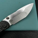 KB KNIVES KB444C Folklore Folding Knife Regular DLC Titanium w/ Jigged Pattern Milling Handle 3.42'' Belt Satin M390 Blade