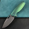 KUBEY KB360B Tityus Frame Lock Flipper Folding Knife green 6AL4V Titanium Handle  3.39" Blasted Stonewashed 14C28N