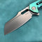 KUBEY KB290C Atlas Frame Lock Tactical Flipper Knife green 6AL4V Titanium 3.7" Sandblast S35VN