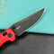 KUBEY KU172E Hound Crossbar Lock Folding Pocket Knife Red G-10 Handle 3.43" Blackwash 14C28N Blade