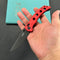 KUBEY KU172E Hound Crossbar Lock Folding Pocket Knife Red G-10 Handle 3.43" Blackwash 14C28N Blade
