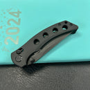 KUBEY KU172A Hound Crossbar Lock Folding Pocket Knife Black G-10 Handle 3.43" Stonewash 14C28N Blade