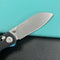 KUBEY KU288D Breeze Every Carry Pocket Knife Crossbar Lock Black Blue G10 Handle 3.03" Stonewash 14C28N Blade