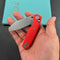 KUBEY  KU288B Breeze Every Carry Pocket Knife Crossbar Lock Red G10 Handle 3.03" Stonewash 14C28N Blade