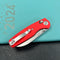 KUBEY  KU288B Breeze Every Carry Pocket Knife Crossbar Lock Red G10 Handle 3.03" Stonewash 14C28N Blade