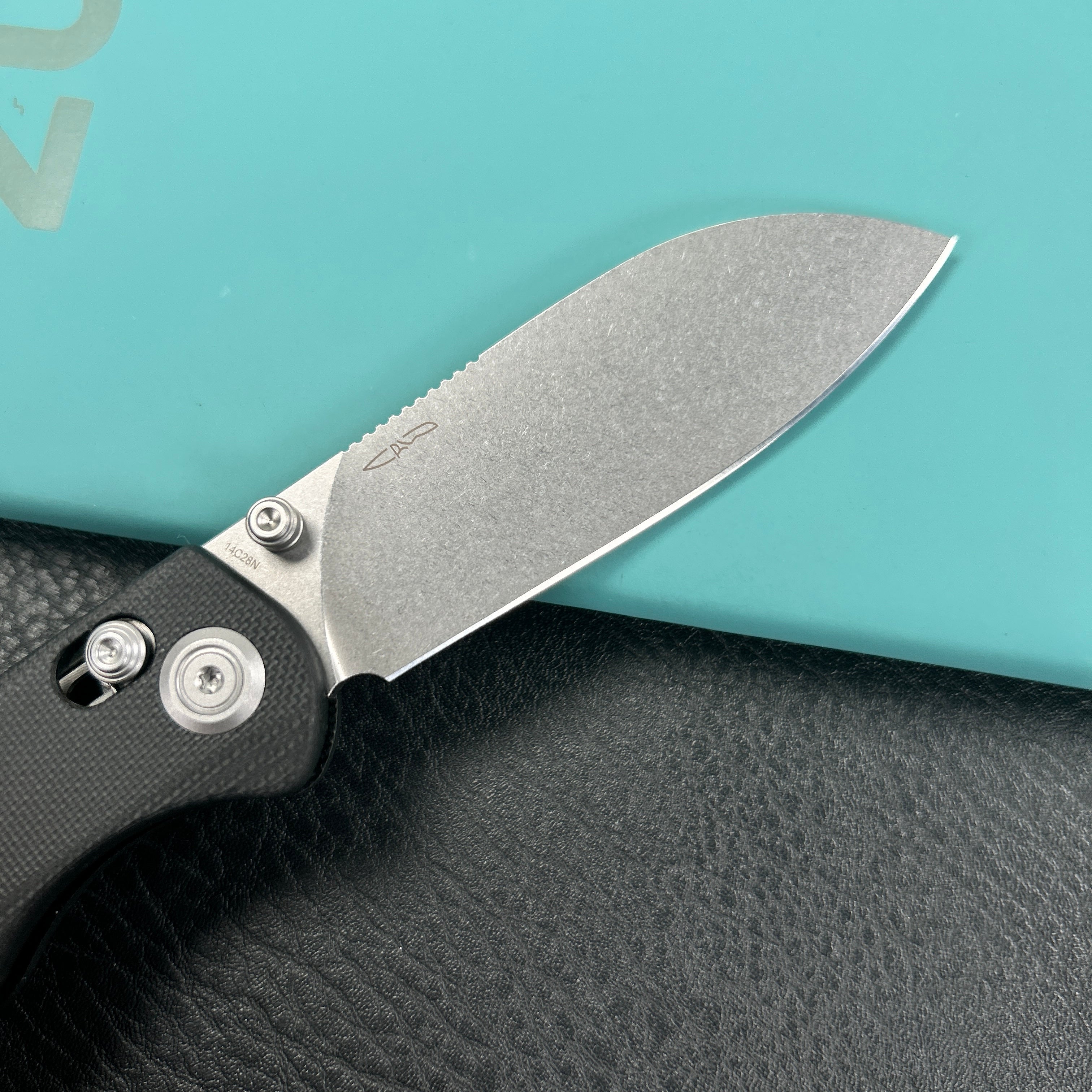 KUBEY KU288A Breeze Every Carry Pocket Knife Crossbar Lock Black G10 Handle 3.03" Stonewash 14C28N Blade