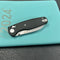 KUBEY KU288A Breeze Every Carry Pocket Knife Crossbar Lock Black G10 Handle 3.03" Stonewash 14C28N Blade