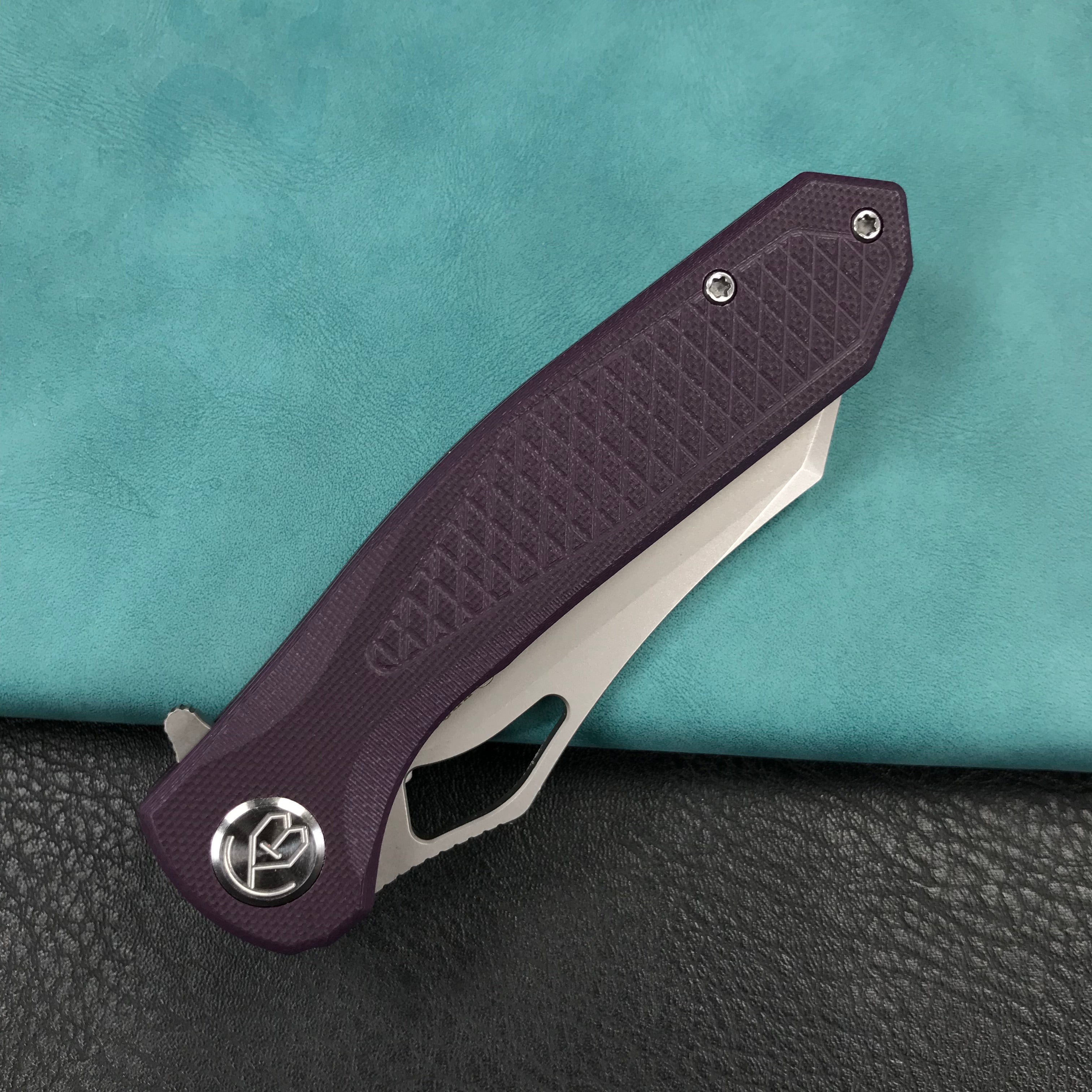 KUBEY KU310  Drake Nest Lliner Lock purple G10 Handle D2 Blade Folding Knife EDC Outdoor