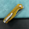 KUBEY KU324H Doris Liner Lock Front Flipper Folding Knife Ultem Handle 3.27" Satin Finish 14C28N
