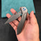 KUBEY KB171J  Velocé Frame Lock Flipper Knife Titanium Handle 3.94'' SandBlast S90V Blade