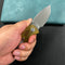KUBEY KU180H Karaji Liner Lock Dual Thumb Studs Open Folding Pocket Knife Ultem Handle 2.56" Beadblast 14C28N