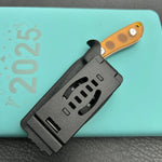 KUBEY knife KU411C Bloom Fixed Blade Knife Ultem w/ Diagonal Milling Handle 2.60" Beadblast 14C28N Blade