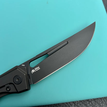 KB Knives KB170C Ishtar Frame Lock Pocket Folding Knife Ti Hanlde 3.54''  Blackwash M390