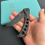 KB KNIVES  KB170C Ishtar Frame Lock Pocket Folding Knife Ti Hanlde 3.54''  Blackwash M390