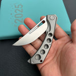 KB KNIVES  KB170A Ishtar Frame Lock Pocket Folding Knife Gray Ti Hanlde 3.54'' Sandblast M390