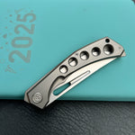 KB KNIVES  KB170A Ishtar Frame Lock Pocket Folding Knife Gray Ti Hanlde 3.54'' Sandblast M390