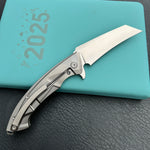 KB KNIVES  KB153A Anteater Frame Lock Pocket Folding Knife Gray Ti Handle 3.43'' Sandblast M390