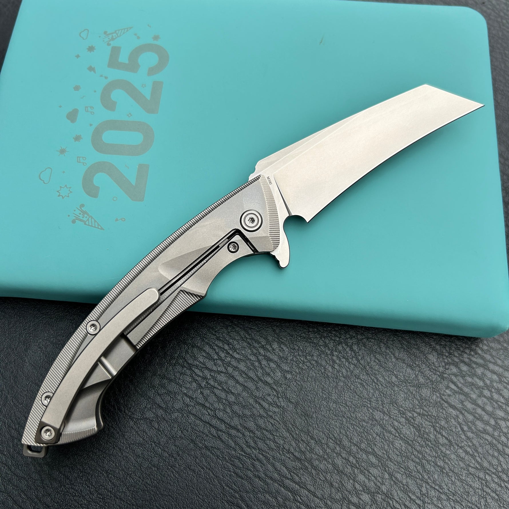 KB KNIVES  KB153A Anteater Frame Lock Pocket Folding Knife Gray Ti Handle 3.43'' Sandblast M390