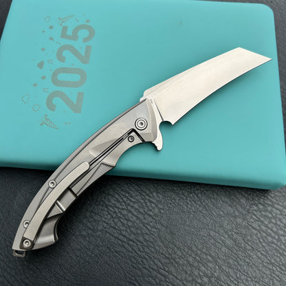 KB Knives KB153A Anteater Frame Lock Pocket Folding Knife Gray Ti Handle 3.43'' Sandblast M390