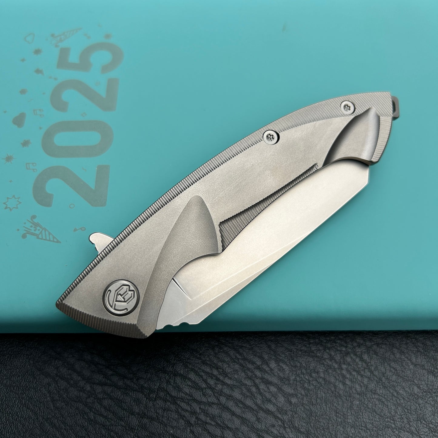 KB Knives KB153A Anteater Frame Lock Pocket Folding Knife Gray Ti Handle 3.43'' Sandblast M390