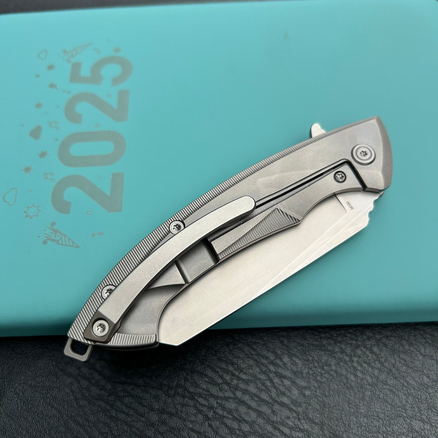 KB Knives KB153A Anteater Frame Lock Pocket Folding Knife Gray Ti Handle 3.43'' Sandblast M390