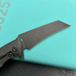KB KNIVES  KB153C Anteater Frame Lock Pocket Folding Knife Blackwash  Ti Handle 3.43'' Blackwash M390