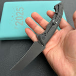 KB KNIVES  KB153C Anteater Frame Lock Pocket Folding Knife Blackwash  Ti Handle 3.43'' Blackwash M390
