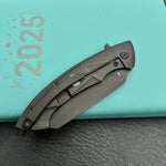 KB KNIVES  KB153C Anteater Frame Lock Pocket Folding Knife Blackwash  Ti Handle 3.43'' Blackwash M390