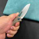 KUBEY KB291T Vagrant Liner Lock Folding Knife Tan G10 Handle 3.1" Sandblast M390