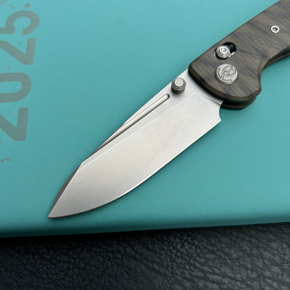KB KNIVES KB383G Bluff Crossbar Folding Knife Flame  Titanium Handle 3.19" Beadblast blade M390