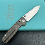 KB KNIVES KB383G Bluff Crossbar Folding Knife Flame  Titanium Handle 3.19" Beadblast blade M390