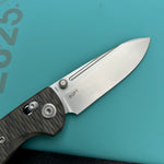 KB KNIVES KB383G Bluff Crossbar Folding Knife Flame  Titanium Handle 3.19" Beadblast blade M390