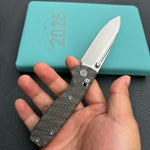 KB KNIVES KB383G Bluff Crossbar Folding Knife Flame  Titanium Handle 3.19" Beadblast blade M390