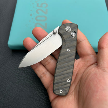 KB KNIVES KB383G Bluff Crossbar Folding Knife Flame  Titanium Handle 3.19" Beadblast blade M390
