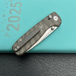 KB KNIVES KB383G Bluff Crossbar Folding Knife Flame  Titanium Handle 3.19" Beadblast blade M390