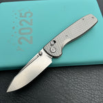 KB KNIVES KB383F Bluff Axis lock Folding Knife Gray Titanium Handle 3.19" Gray M390 Blade