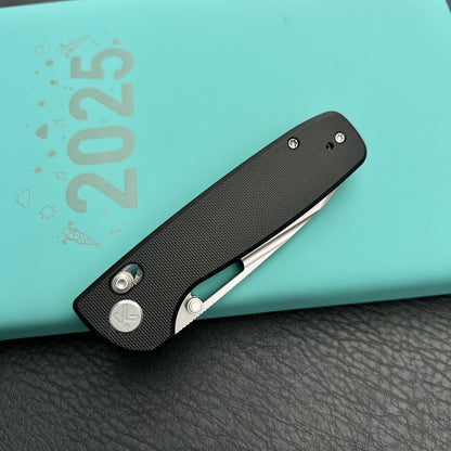 Kubey KU248F Bluff Axis lock Everyday Carry Folding Knife Black G10 Handle 3.19" Sandblast 14C28N
