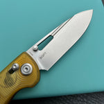 UBEY knife KU248E Bluff Axis lock Everyday Carry Folding Knife Ultem Handle 3.19" Sandblast 14C28N
