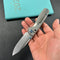 KB Knives KB383C Bluff Axis lock Folding Knife Raw Titanium Handle 3.19" Stonewash  CPM S35VN