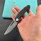 KUBEY KU210E Dugu Liner Lock Folding Knife Black G10 Handle 2.91'' Beadblast 14C28N Blade