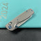 KB Knives KB383C Bluff Axis lock Folding Knife Raw Titanium Handle 3.19" Stonewash  CPM S35VN