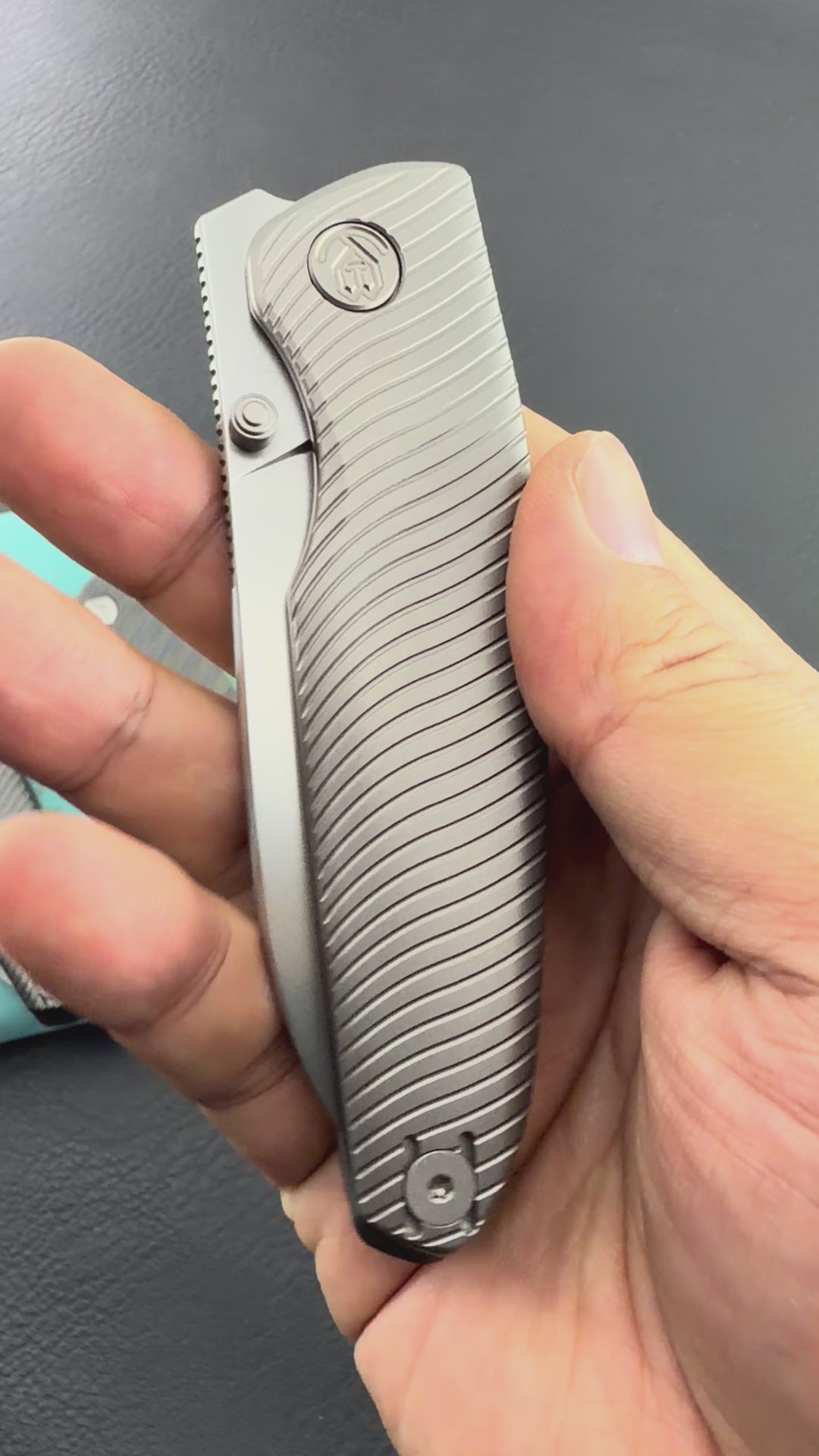 KUBEY Cargo M390 Titanium Frame Lock Folding Knife