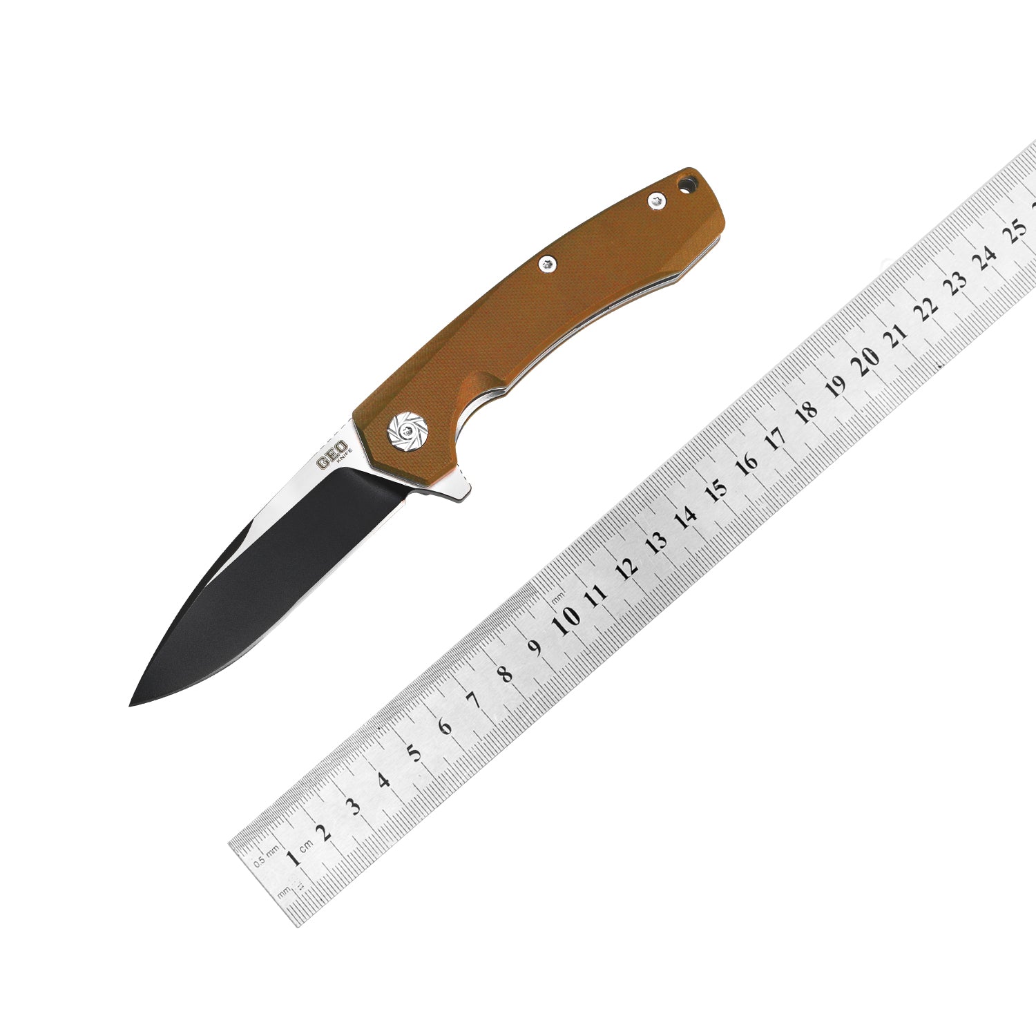 （sales promotion）GEO GEO901 EDC & Outdoor Survival Folding Knife [3.3"Drop Point D2, G10]