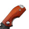 （sales promotion）KNIFE DM143-1 FOLDING KNIFE, 1.8" DAMASCUS STEEL BLADE &amp; WOOD HANDLE - LINER LOCK （SALE PRICE ）