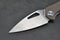 KUBEY KU122C Liner Lock Thumb Open Folding Knife Tan G10 Handle 3.11" Bead Blasted Stonewashed D2