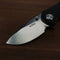 KUBEY  KU180E  Karaji Liner Lock Dual Thumb Studs Open Folding Pocket Knife Black G10 Handle 2.56" Satin  D2
