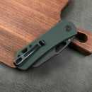 KUBEY KU332D  Liner Lock Flipper Folding Knife Dark green  G10 Handle 2.91" Dark Stonewashed D2